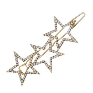 Gold hair barrette star pattern